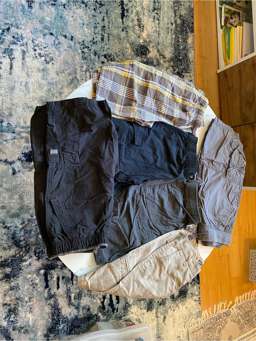 Mixed Kids Shorts and Shorts Bundle in Black, Gray, Beige, Plaid